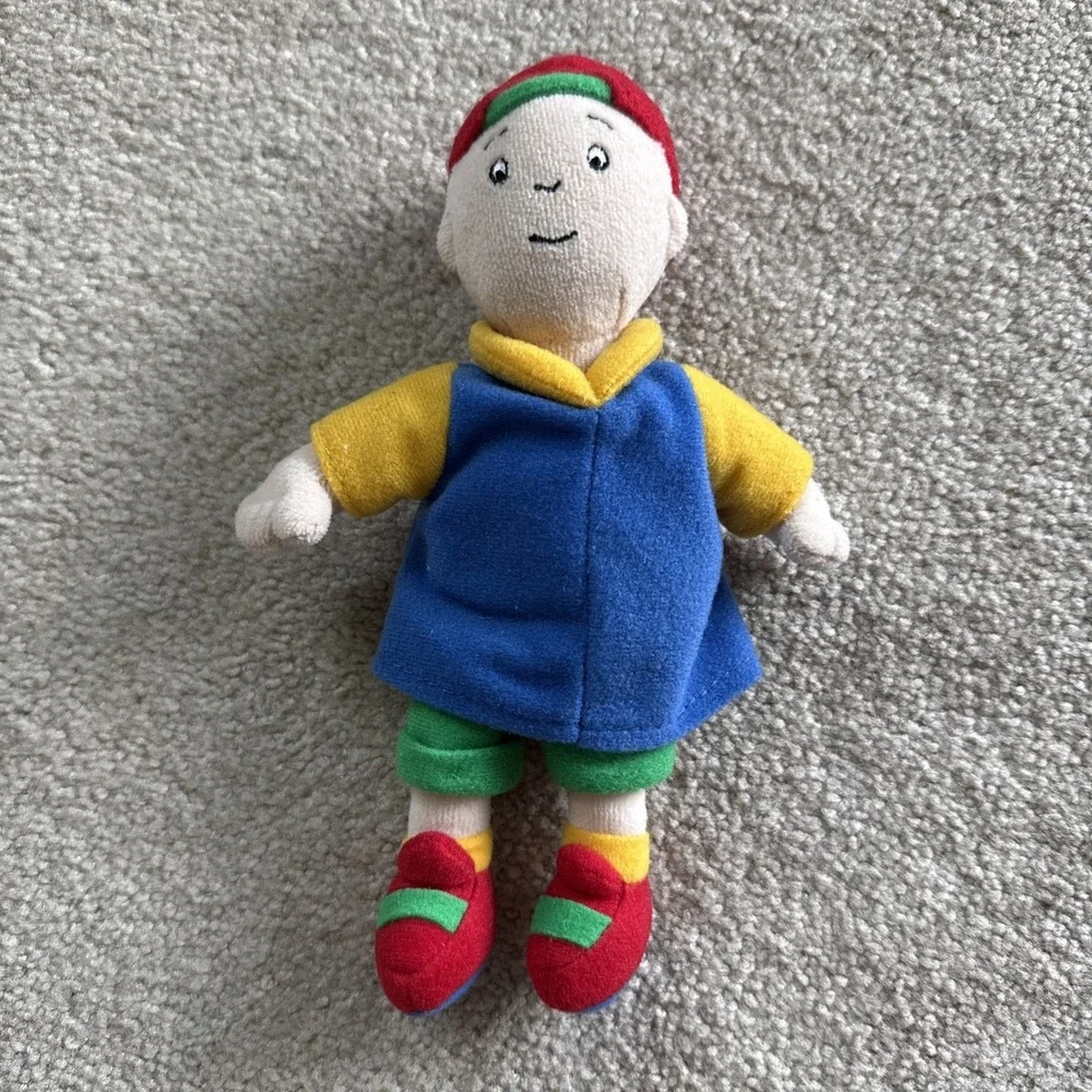 Caillou Plush Doll Small Stuffed Toy PBS Kids Vintage 7